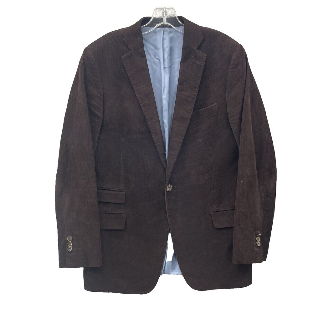 J.Hilburn Corduroy Blazer Men 40R Brown Sport Wool Coat Jacket Corpcore Academia